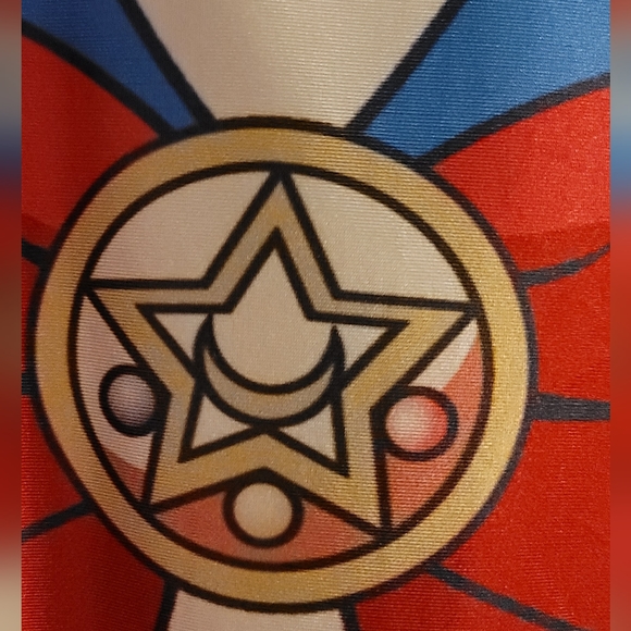 SAILOR MOON Y2K tank top white scoop neck silky material   sz 6 - Picture 8 of 11